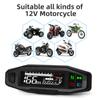Universal Motorcycle Speedometer Digital Instrument LED Tachometer Motor Dashboard Instrument Panel Meter LCD Display Sensor