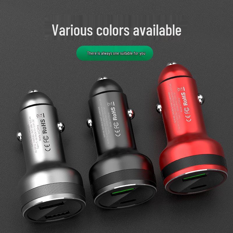 Супербыстрое автомобильное зарядное устройство PD 66 Вт для Huawei, Apple и Oppo