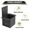 Black Pergola Bracket Metal Pergola Accessories with Screws Fashionable Metal Bracket  Outdoor