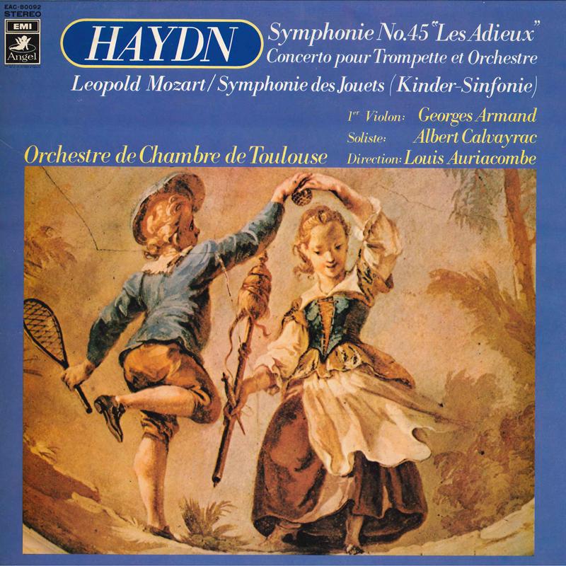 LP Record GEORGES ARMAND(1ER VIOLIN), ALBERT - Haydn : Symphonie No.45 "les Adieux EAC80092 ANGEL Japan Classical Used