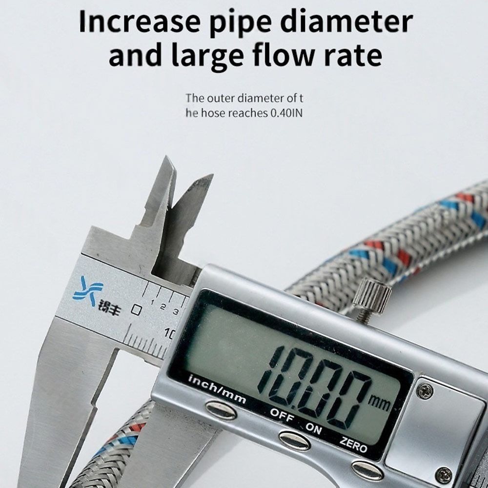 304 Stainless Steel High Pressure Water Supply Tube Dual Head Tube Faucet Connector