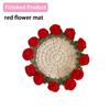 DIY Flower Coasters Mini Rose Bouquet Placemat New Crochet Flower Pot  Mother's Day Gift