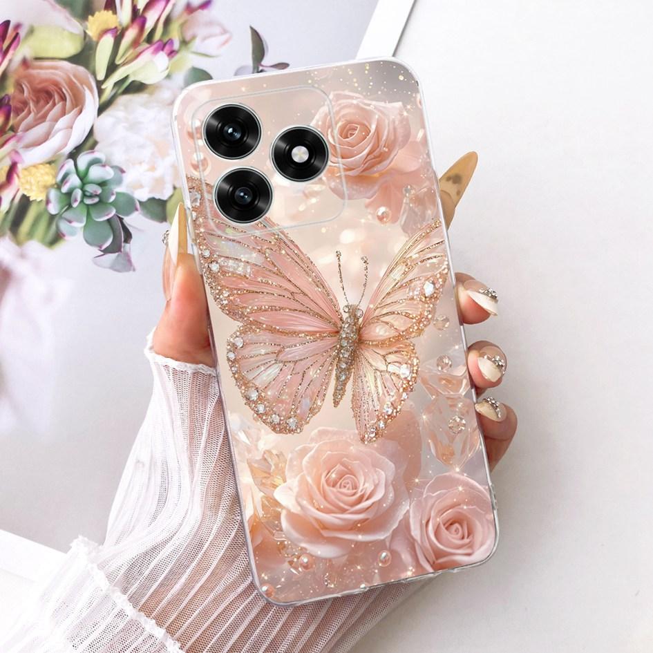 Case For Honor X5c Plus Cover 2025 New Fashion Flower Butterfly Soft Clear Silicone Phone Cases For Honor X5c 4G HonorX5c Fundas