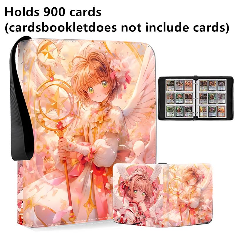 400pcs/900pcs Sailor Moon Card Album Book Folder 4/9 Card Slots Collections Zipper Double Pocket Zipper Card Binder Holder