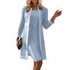 Lady Bridal Dress Mom Outfit Long-Sleeved Knee-Length Dress With Jacket