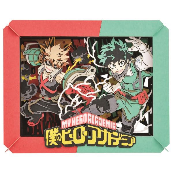Ensky TV Anime Hero Izuku Midoriya Katsuki Bakugo Approximately H192 x W120 x D5mm Paper Figure (ENSKY) "My Academia" PT-160X &