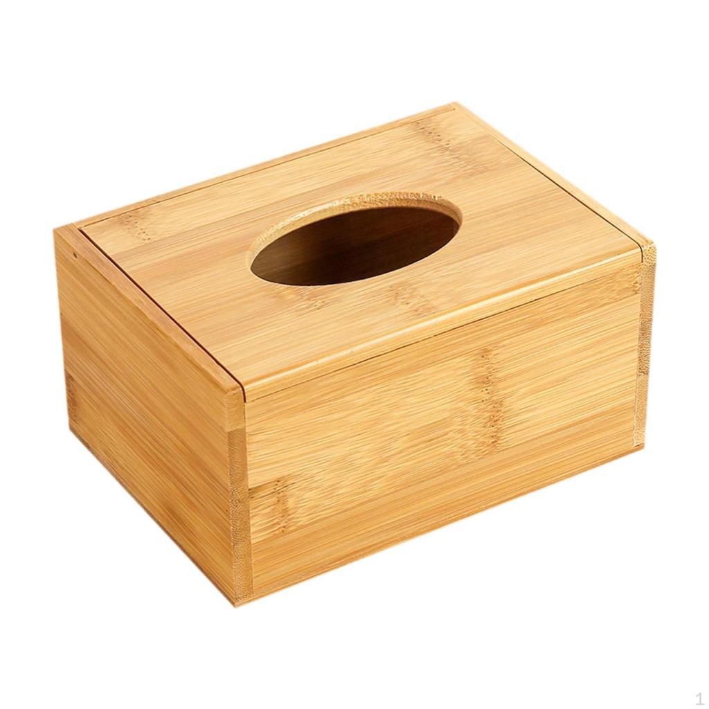 Bamboo Прямоугольный диспенсер для салфеток для офисной столешницы