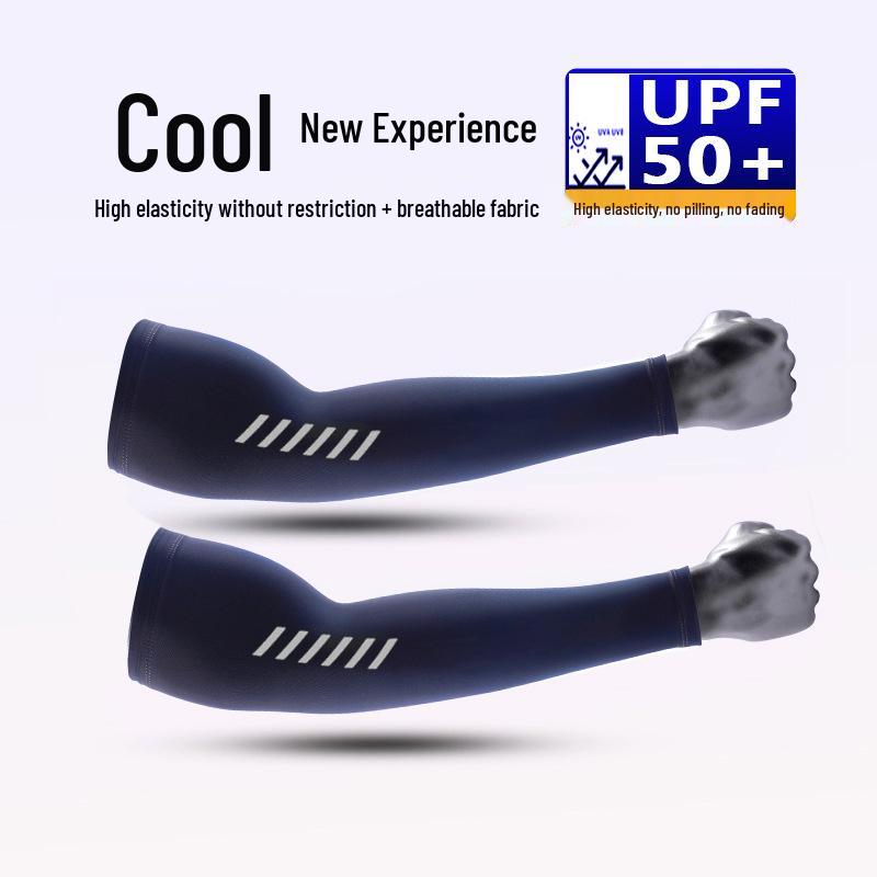 Men's Outdoor Ice Silk Sun Protection Sleeves for Cycling, Driving, and Fishing - Breathable and Cool.