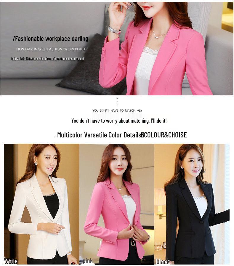 Женский повседневный блейзер приталенного кроя в корейском стиле 2024 года для весны и осени