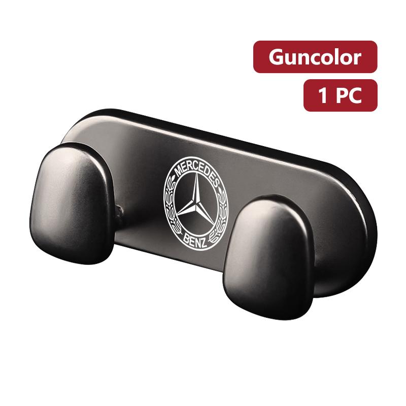 For Benz Zinc Alloy Car Hook Indoor Wall Hanger Sticker Hook Storage Accessories AMG W213 W124 W108 W126 Exclusive W204 W222 RI8