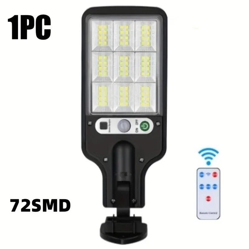 108 COB датчик уличного освещения 3 режима освещения наружные водонепроницаемые защитные солнечные лампы для сада патио дорожка дистанционное управление свет