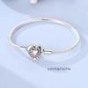 Original 925 Silver Charm Bracelets Heart Clip Bead Snake Chain Bracelet Fit Charms Beads Diy For Woman Fine Jewelry