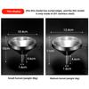 Stainless Steel Funnel 304 Kitchen Pouring Oil Funnel Filter Liquid Stainless Steel Oil Funnel Household Wine Funnel Large Calibre
