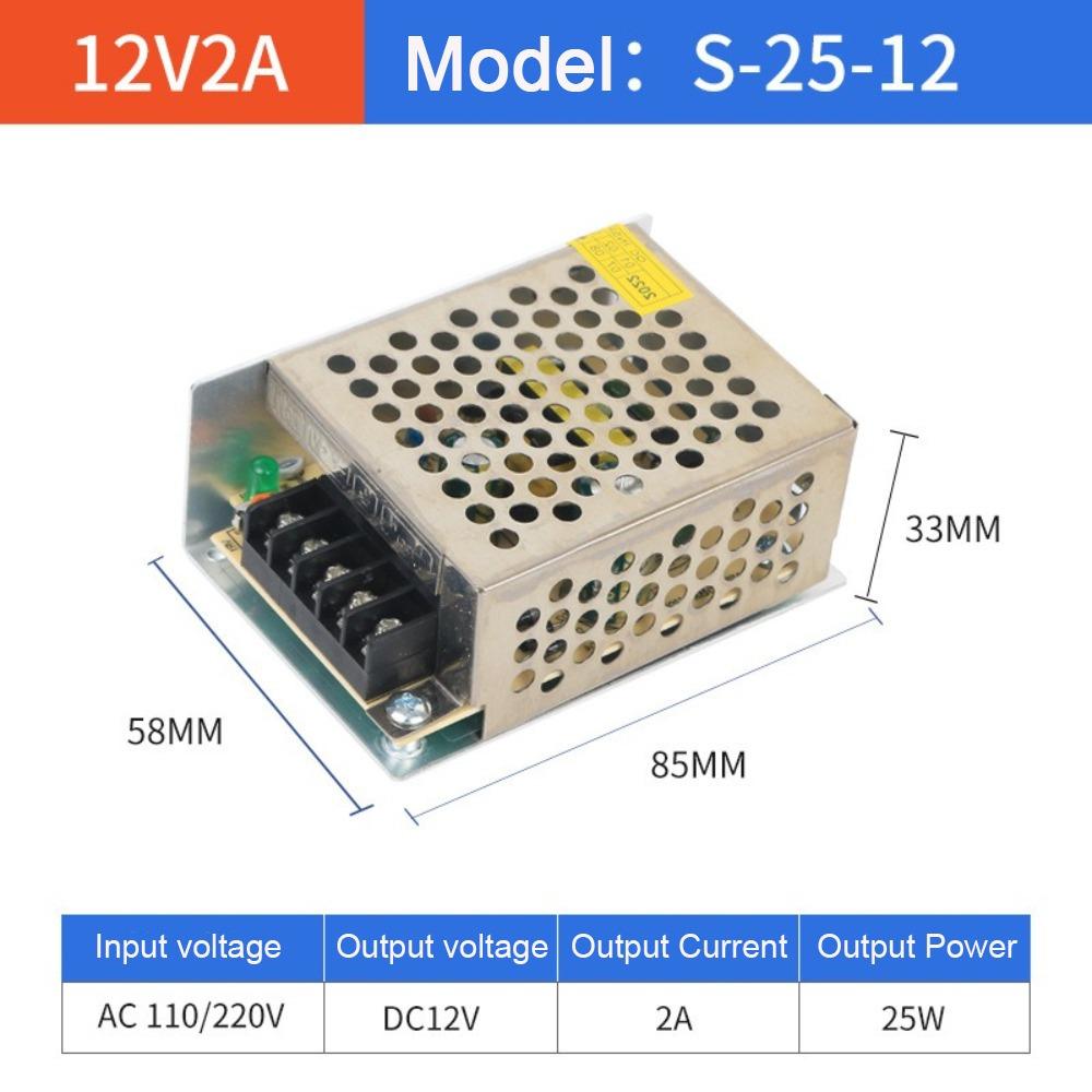AC110V 220V К DC12V Импульсный источник питания 1A 2A 3A 4A 5A 10A 15A 20A Металлический корпус Трансформатор для освещения Источник питания Адаптер