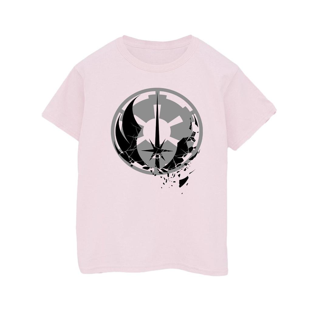 STAR WARS Женская/женская футболка бойфренда с хлопковым логотипом Оби-Вана Кеноби