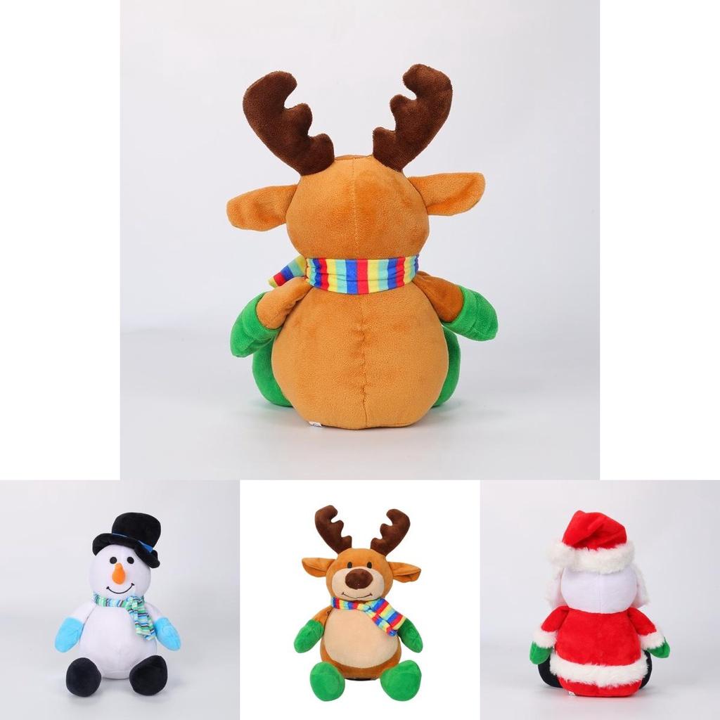 Festive Christmas Doll Soft Plush Toy Santa Claus Penguin Snowman Reindeer 21cm