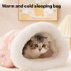 Лежак для кошек и собак, теплый, мягкий, полузакрытый, для кошек, зимний, утолщенный, кошачий, гнездо, красочный, удобный, спальный мешок для домашних животных, товары для животных
