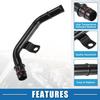 Engine HVAC Heater Hose Assembly for Ram 1500 2500 3500 2011-2023 5.7L No.53022199AC Radiator Hose Inlet Pipe Metal Black