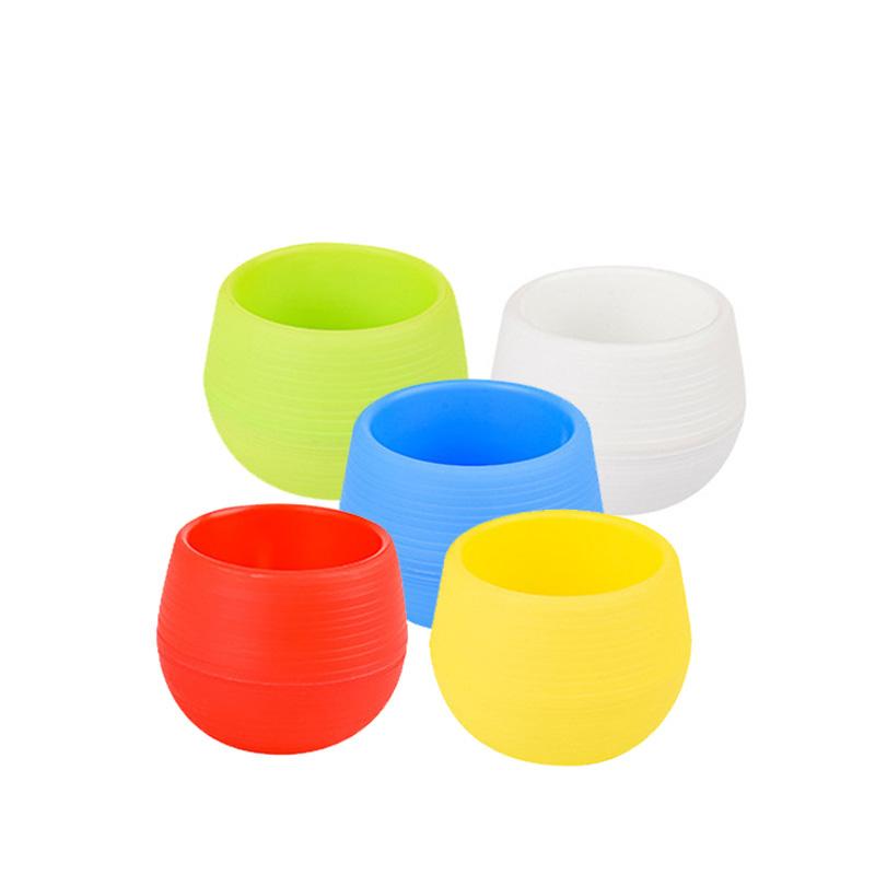 5-10 шт. Пластиковый цветочный горшок для суккулентных растений, круглый двухслойный маленький цветочный горшок, украшение для домашнего офиса и рабочего стола