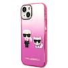 Karl Lagerfeld Klhcp14Mtgkcp Iphone 14 Plus / 15 Plus 6,7 Hardcase Różowy/Pink Gradient Ikonik Karl & Choupette
