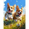 5d DIY Алмазная картина, вышивка крестом, милые животные, маленькие корги, алмазная вышивка, мозаика, полная круглая дрель, домашний декор, искусство