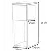Narrow Bedside Cabinet 20Cm Black Wotan Bedside Table For Bedroom Nakastlik Loft