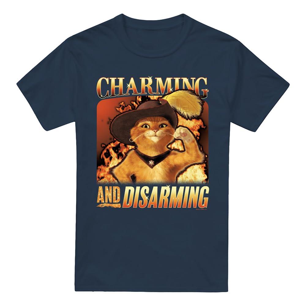 Shrek Mens Puss In Boots Bootleg T-Shirt