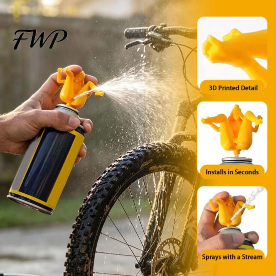 Reusable Spray Head 3D Printed Squirter Tip Compatible with WD-40 Aerosol Cans, Fits Multiple Nozzle Common Valve, Novelty Attachment for Garage