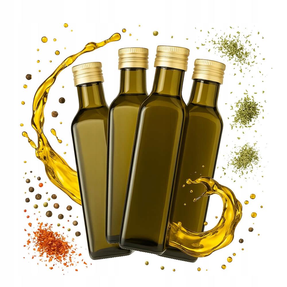 Bottle of MARASCA OLIVE 250ml for olive oil, tinctures, oil, vinegar, glass bottles