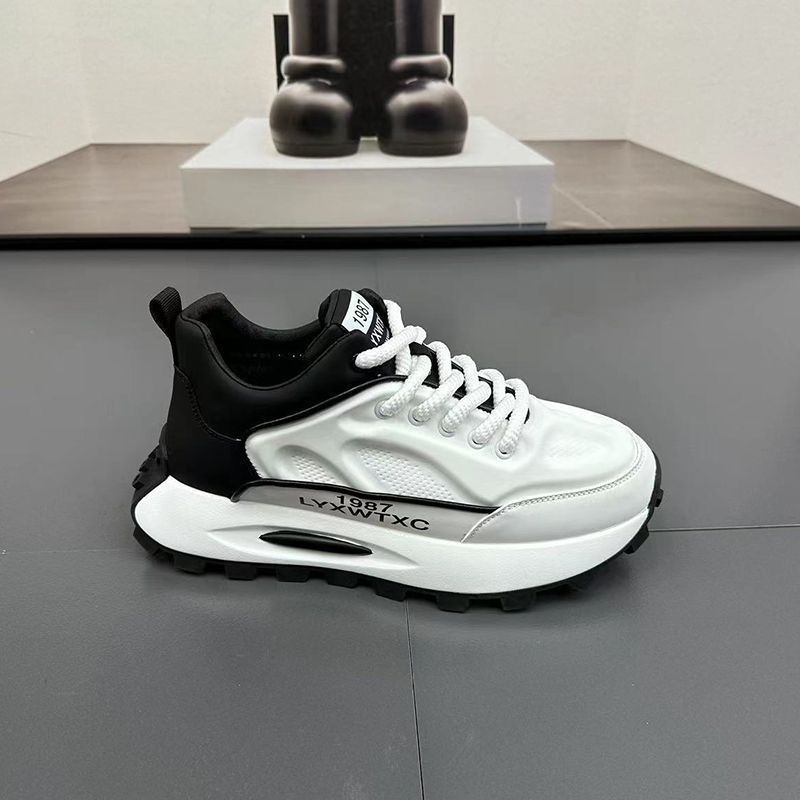 Кроссовки мужские дизайнерские повседневные кроссовки из микрофибры, кожа/пух, дышащие, на плоской платформе, с увеличенной высотой