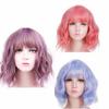 Пастельные волнистые парики с воздушной челкой Женские короткие синтетические парики