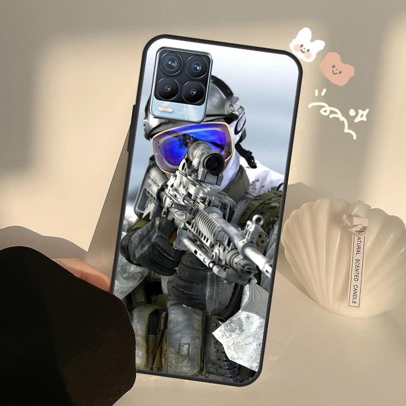 Army Soldier Special Forces Case For Realme C55 C63 C61 C51 C53 C25 C65 C67 C71 C75 11 12 13 14 Pro Plus GT6 GT7 15 Pro