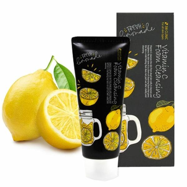 3W Clinic Vitamin C Cleansing Foam 100ml Pure Natural Foam Cleanser (WC8A70E)