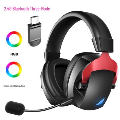 Беспроводная игровая гарнитура RGB 2,4 ГГц с низкой задержкой для ПК и PS4