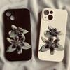 Мягкий чехол для телефона с принтом цветка орхидеи лилии для IPhone 16 15 14 13 12 11 17 Pro Max XS XR X 7 8 16e 16 Plus SE 2 Мягкая силиконовая крышка