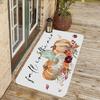 1pc Rug Felt In The Air Pumpkin 3D Printed for Thankgiving Day Floor Decoration Rug Entrance Mat Living Room Bedroom Ornament