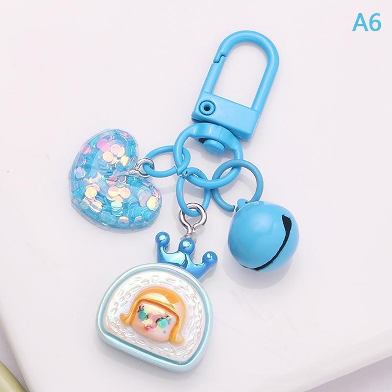 Милый креативный мини-пончик-мороженое брелок для ключей из мультфильма, брелок-подвеска в виде кролика из смолы для мужчин и женщин, подвеска-подвеска для сумки для пары