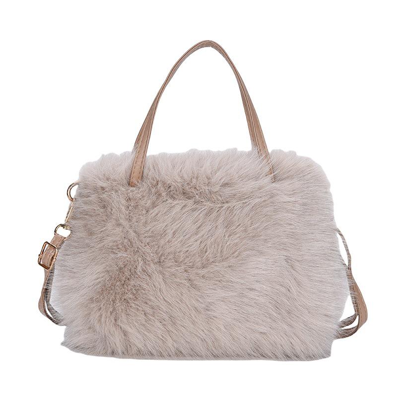 Роскошная сумка кроссбоди из лисьего меха в корейском стиле - Большая вместимость, модная и универсальная для осени/зимы