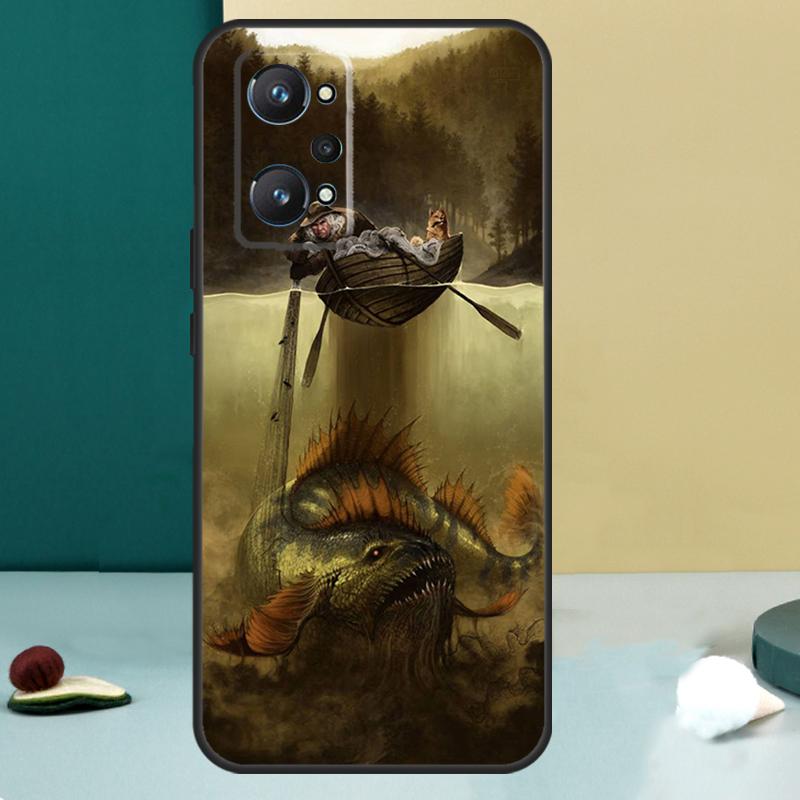 Рыболовные снасти Рыба Для Realme GT 7 Pro GT 5 6 6T C67 C61 C55 C53 C51 C21Y C25S C75 10 11 12 13 14 Pro Plus Чехол