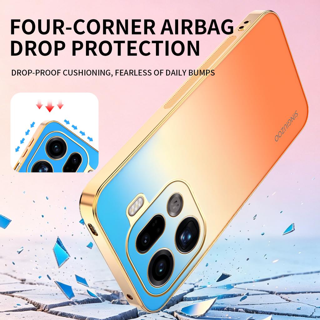 Для OPPO Find X9 X9 Pro Чехол Роскошный Матовый Покрытый Ослепительные цвета Градиентный Ультратонкий Чехол Для Find X9S Pro Противоударный Funda