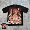 Футболка с коротким рукавом Jujutsu Kaisen с принтом из аниме Streetwear Стиль Y2k Подходит для всех возрастов (Лето 2026 Новое поступление)