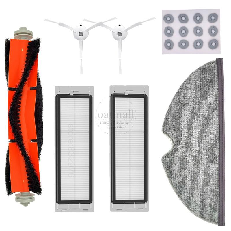 Аксессуары для пылесоса Xiaomi Roborock S5 S50 S51 S55 E5 E4, запасные части, основная щетка, крышка центральной щетки, фильтр HEPA, тряпки для швабры