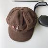 Keep Warm Corduroy Baseball Caps Double Button Decoration Newspaper Hat Octagonal Hat  Outdoor