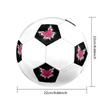 1PC Pink Butterfly Artwork Soccer Ball Size 5 Football Machine Sewn Indoor/Outdoor Universal Football S12
