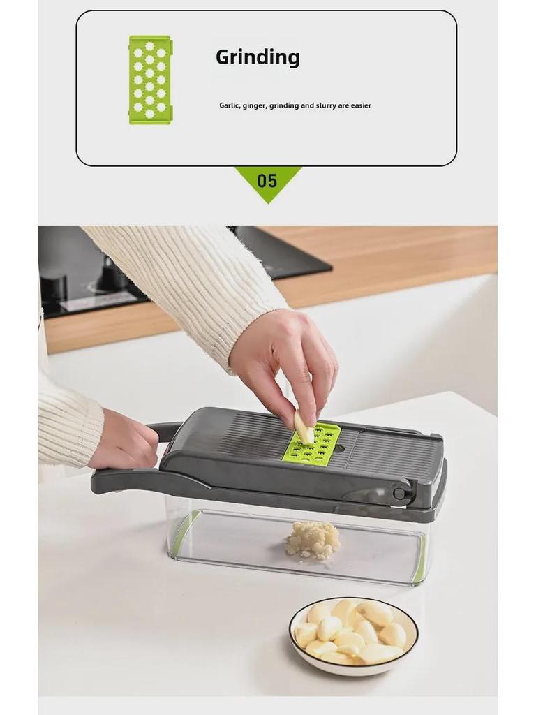 Многофункциональная овощерезка: Измельчитель, шинковка, терка, слайсер