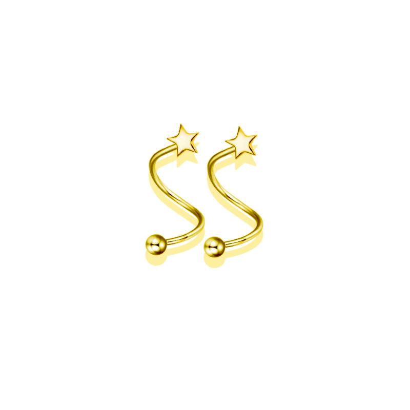 Серьги-гвоздики Star Thread, женские, нишевые, универсальные, литературные и свежие, весенние, глянцевые, с винтовой пряжкой, серьги Love