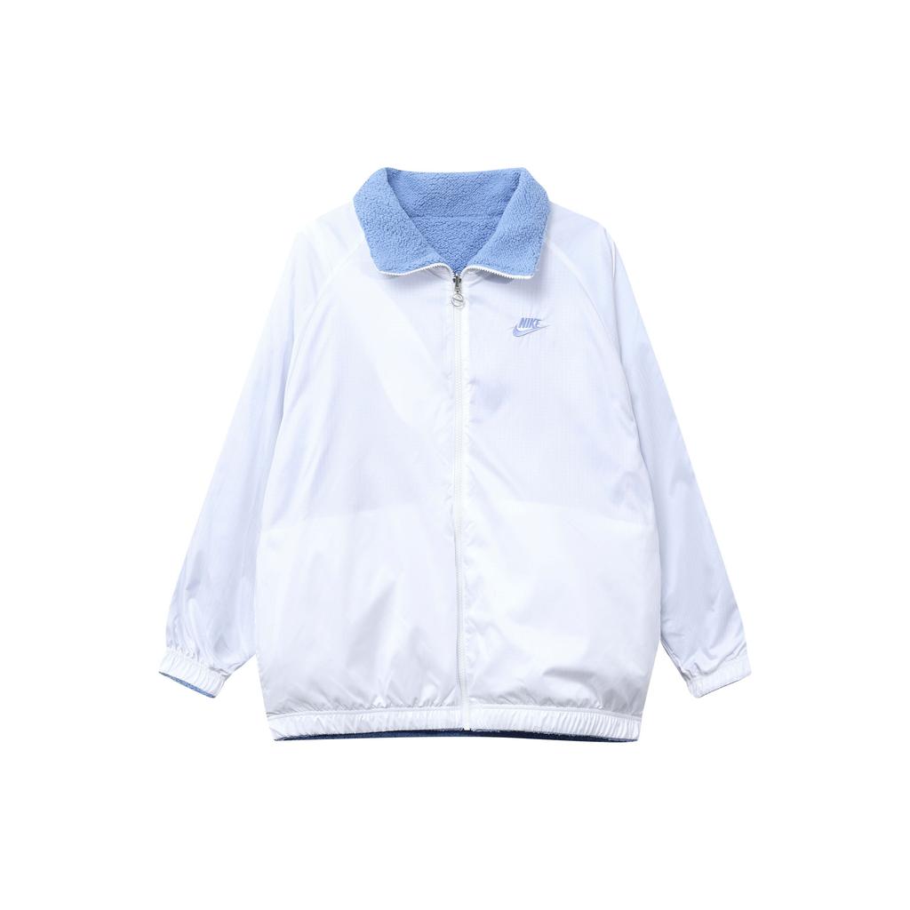 Nike Двусторонняя куртка из шерпы с большим логотипом Женская куртка синего цвета DC5138-414