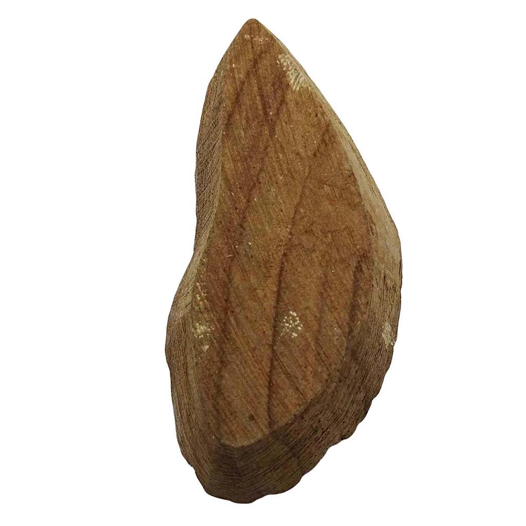 Пейсли Граница Штамп Текстильный Печатный Блок Коричневый Штамп Ручной Работы Деревянный