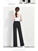 Women's High Waist Wide Leg Pants with Elastic Waist - Black, Loose Fit, Perfect for Spring and Summer