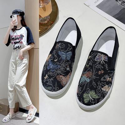 Женская обувь 2024 года, новые женские туфли на плоской подошве, осенние мокасины с круглым носком, разноцветные, на мягкой подошве, повседневные, удобные, для ходьбы